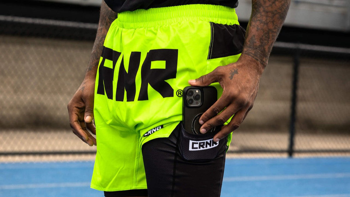 Short de training fonctionnel Jaune Fluo CRNR